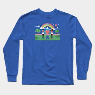 black autism awareness kids Long Sleeve T-Shirt